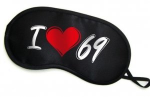 Maska- Opaska na oczy I LOVE 69