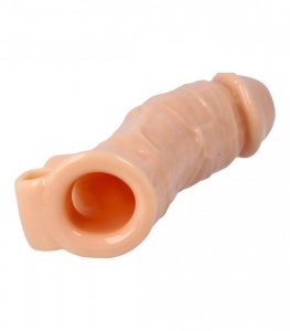 REALISTIC PENIS SHEATH S7 FLESH 21 CM W/ VIBRATION