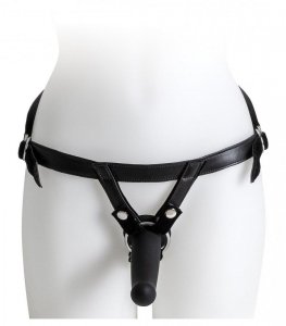 HARNESS WITH BLACK DILDO SIZE L