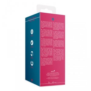 Non-Phallic Vibrating Dildo - Large - Raspberry Red