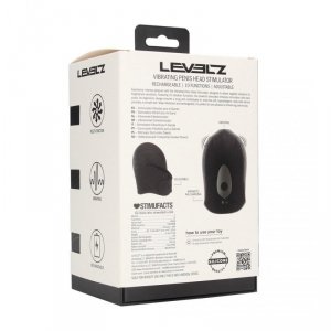 Adjustable Vibrating Silicone Penis Head Stimulator - Black