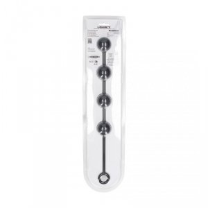 Round Silicone Anal Balls - L - 40mm - Black