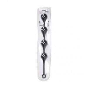 Silicone Waterdrop Anal Balls - XXL - 60mm - Black
