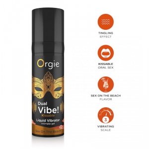 Orgie Dual Vibe! Sex On The Beach Kissable Arousal Intimate Gel