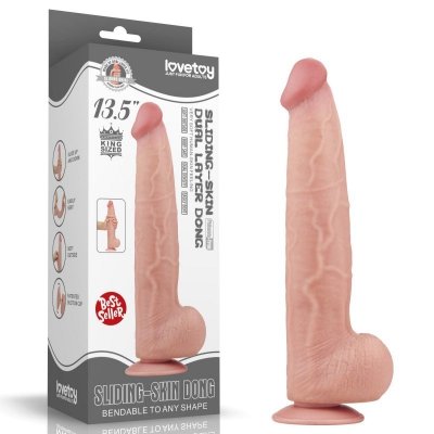 13.5&#039;&#039; King Sized Sliding Skin Dual Layer Dong
