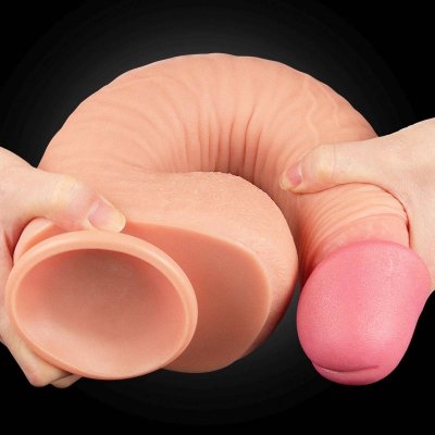 12&quot; Dual Layered Platinum Silicone Cock