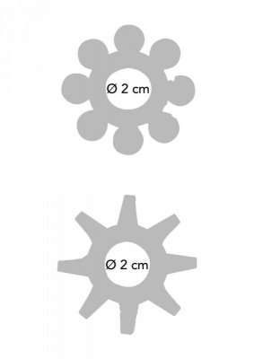 Pierścień-POWER STRETCHY RINGS SMOKE 2PCS