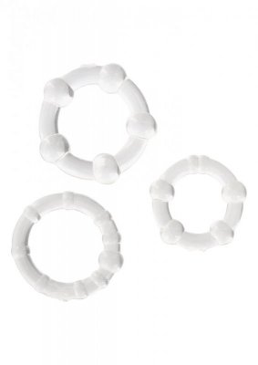 Pierścień-STAY HARD - THREE RINGS - CLEAR
