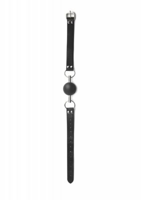 Solid Ball Gag - With Bonded Leather Straps