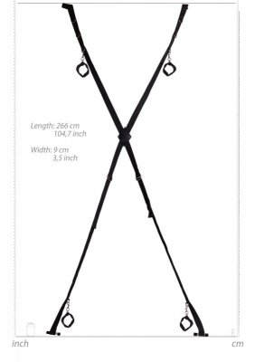 Over the Door Bondage Cross - Black