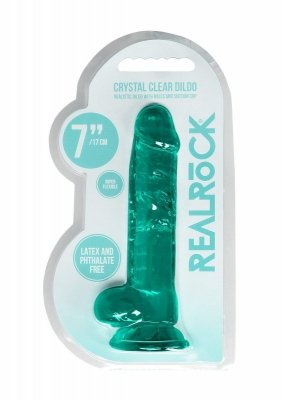 7&quot;&quot;&quot;&quot; / 19 cm Realistic Dildo With Balls - Turquoise