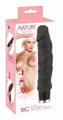 Czarny Duży Penis Wibrator z Cyber Skóry Big Vibe