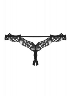 Bielizna-Bravelle stringi otwarte czarne L/XL