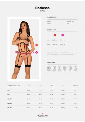 SEKSOWNA BIELIZNA EROTYCZNA BADOSSA PODNIECAJACE BODY OTWARTY KROK L/XL