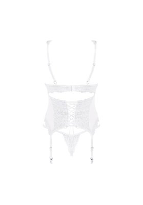 Bielizna-Amor Blanco gorset i stringi biały  S/M