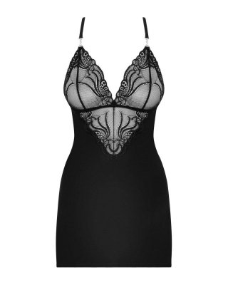 Bielizna-828-CHE-1 koszulka i stringi  S/M