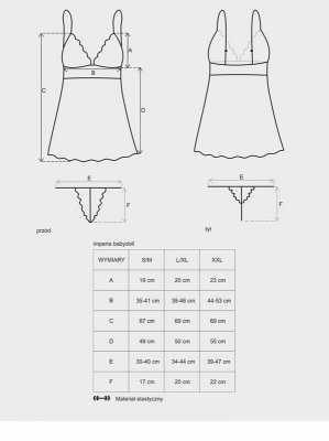 Bielizna-Imperia babydoll i stringi  S/M