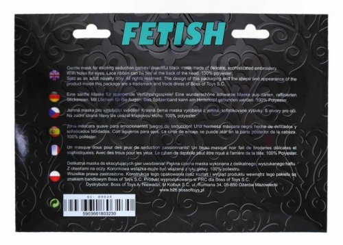 Maska na oczy do spania Sexu Satynowa Black
