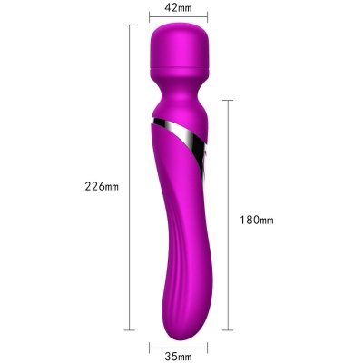 Wibrator 2w1 Stymulator Punktu G Łechtaczki USB Purple