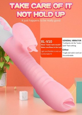 Wibrator Króliczek Masażer Posuwisty Podgrzewany 22cm