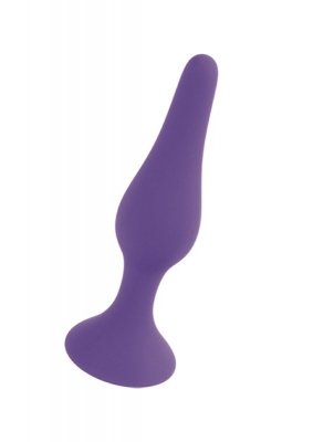 Silikonowy Korek Analny z Przyssawką Purple Medium