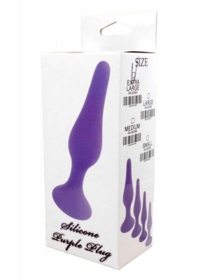 Silikonowy Korek Analny z Przyssawką Purple Medium