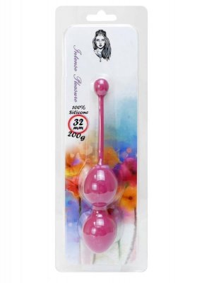 Podwójne Silikonowe Kulki Kegal  32mm 200g Dark Pink
