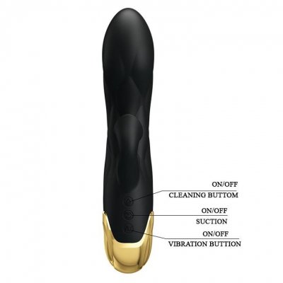 LUKSUSOWY WIBRATOR Z FUNKCJĄ SSANIA ŁECHTACZKI LIBERATOR 19 CM