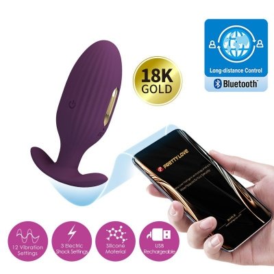 PRETTY LOVE - Jefferson, 12 vibration functions 3 electric shock functions Mobile APP Long-distance Control