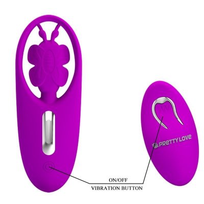 WIBRATOR DO MAJTEKMEGA  MASAŻER ŁECHTACZKI NA PILOTAPRETTY LOVE – DANCING BUTTERFLY