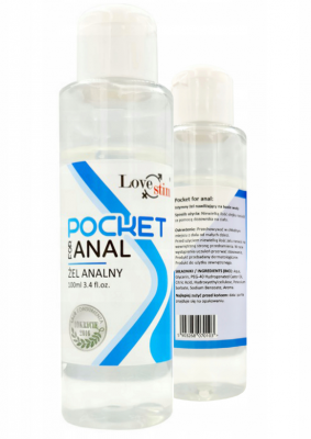 ŻEL INTYMNY POCKET FOR ANAL NEUTRALNY LUBRYKANT WODNY 100ML
