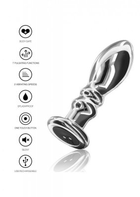 ToyJoy Buttocks Vibrating Metal Buttplug L