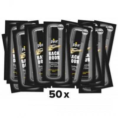 Lubrykant analny na bazie silikonu Back Door Relaxing 2ml x 50 szt. Pjur