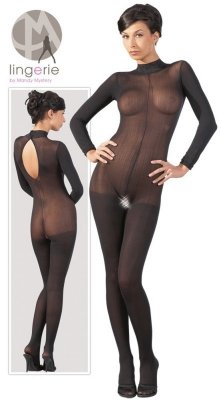 BODYSTOCKING KOMBINEZON ZMYSŁOWY SIATECZKA OTWARTY KROK  M/L