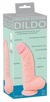 Dildo silikonowe medyczne z przyssawką 20 cm