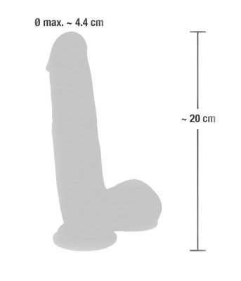 Dildo silikonowe medyczne z przyssawką 20 cm