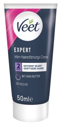Veet Zestaw do depilacji miejsc intymnych krem do depilacji, pianka 2x50 ml