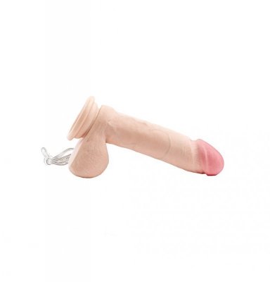 Simple Pleasure wibrator 7 trybów wibracji cyberskóra kolor cielisty 20 cm sterowany przewodowo