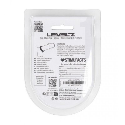 Wide O Silicone Cockring - M - 35mm - Black
