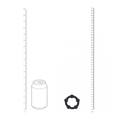 Beaded Silicone Cockring - S - 30mm - Black