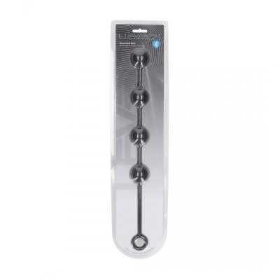 Round Silicone Anal Balls - L - 40mm - Black