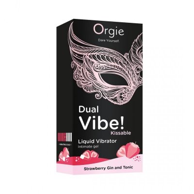 Orgie Dual Vibe! Strawberry Gin And Tonic Kissable Arousal Intimate Gel