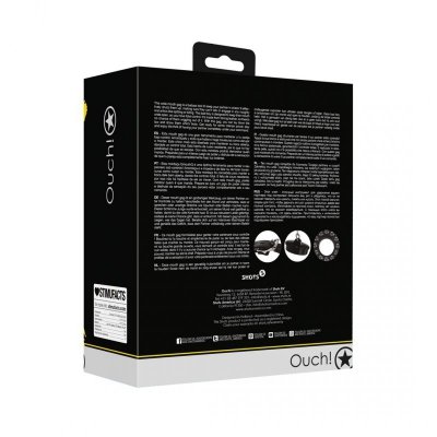 Open Mouth Gag with Plug Stopper - Black