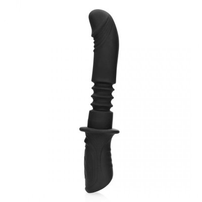 Hand Held Vibrating and Thrusting Sex Machine - Black