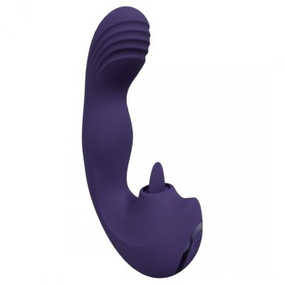 Yumi - Triple Motor G-Spot Finger Motion Vibrator and Flickering Tongue Stimulator - Purple