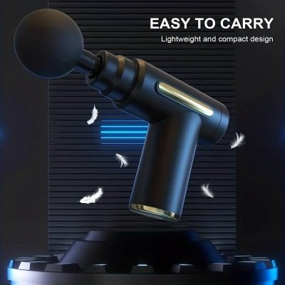 Akumulatorowy Pistolet Do Masażu Ciała Mocny MASSAGE GUN + 4 Końcówki