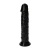 Czarne żylaste dildo sztuczny penis na przyssawce 16,5 cm
