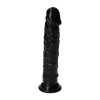 Czarne żylaste dildo sztuczny penis na przyssawce 16,5 cm