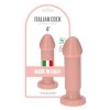 Korek analny dildo na przyssawce cielisty 10 cm