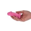 Dildo korek analny na przyssawce różowy 8 cm